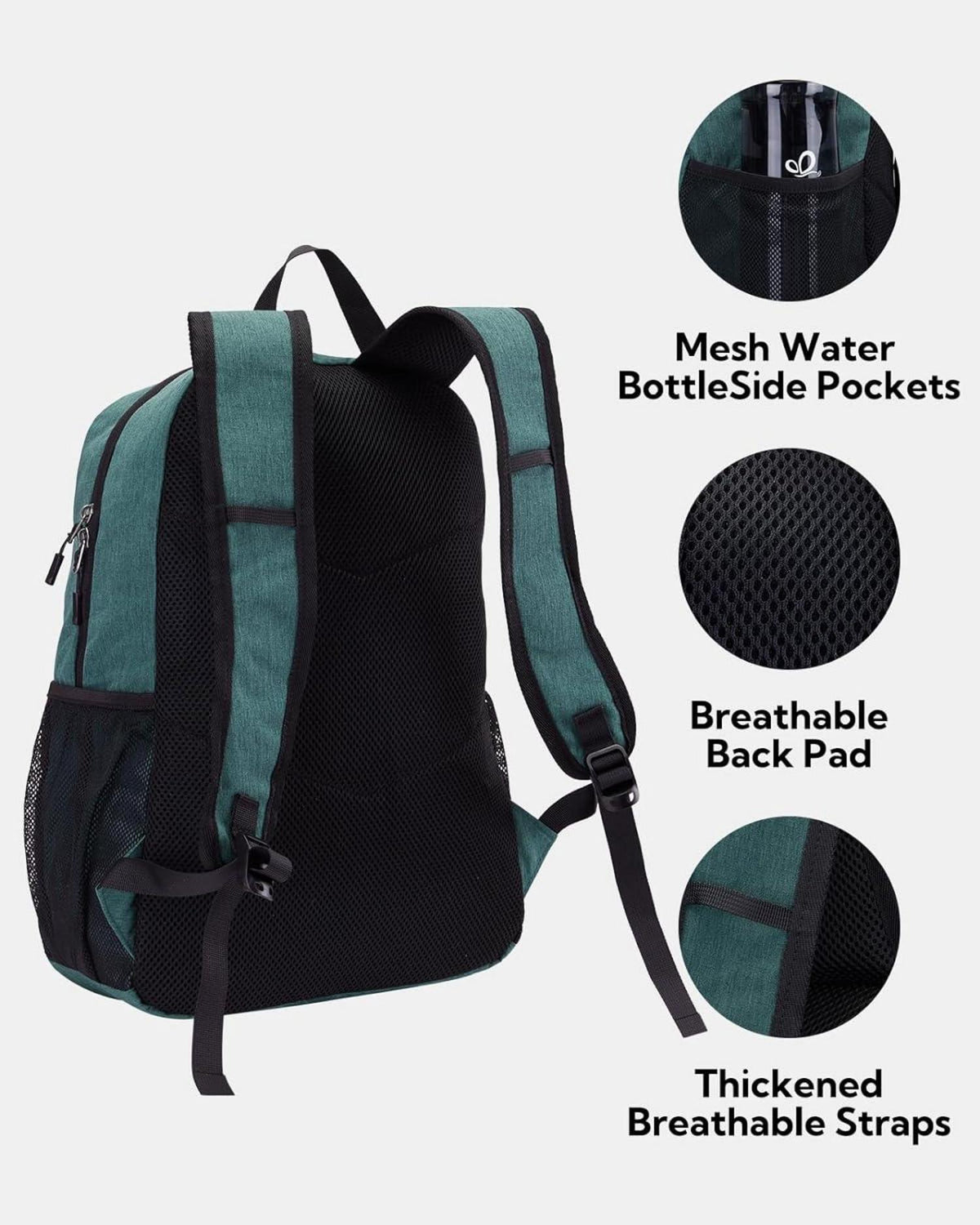 Faltbarer Leichter Wanderrucksack 20L mit Rückenbelüftung