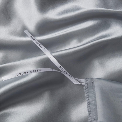 Graue Bettwäsche-Set 200x220 cm | Satin Microfaser Luxus