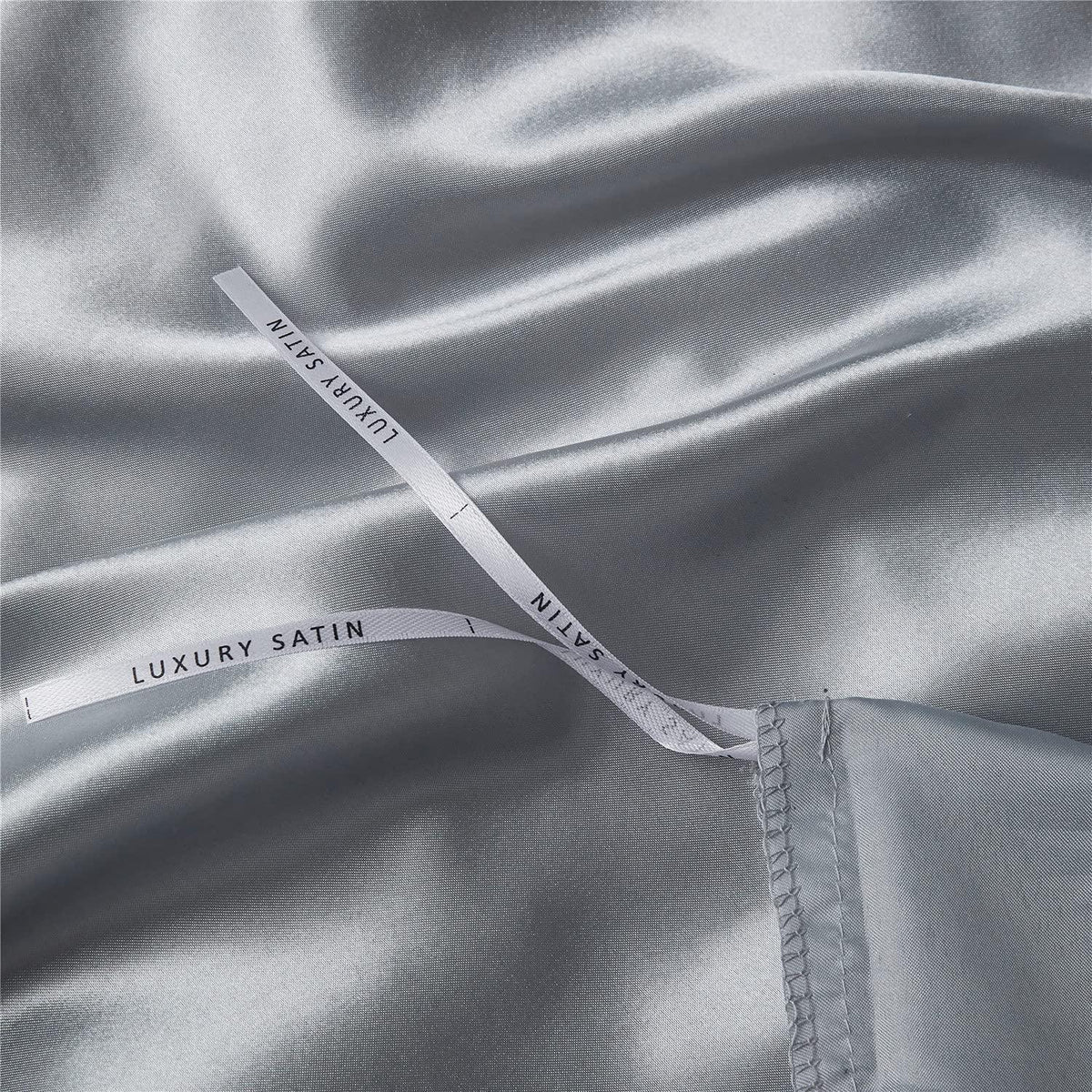 Bettwäsche-Set 135x200 cm Grau, 4-teilig, Glanzsatin