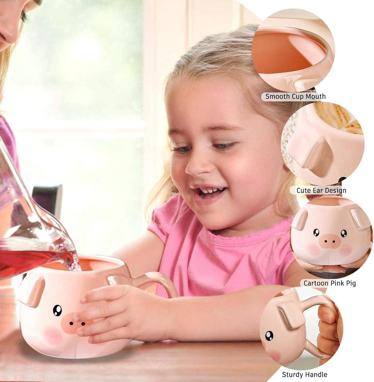 Niedliche Schwein Kaffeetasse 400 ml Keramik 3D-Porzellan