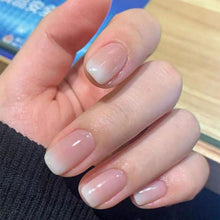 24 Stück Gradient Eckige Nägel zum Aufkleben - Nude Fake Nails