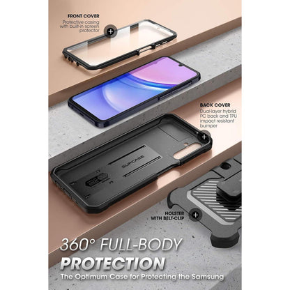Schutzhülle für Samsung Galaxy A15 mit Ständer & Gürtelclip