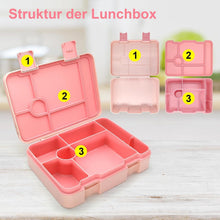 Brotdose mit Fächern - Auslaufsicher Bento-Box 1300ml Kinder