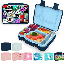 Brotdose 1300ml, Auslaufsicher Bento-Box 5 Fächer Jausenbox