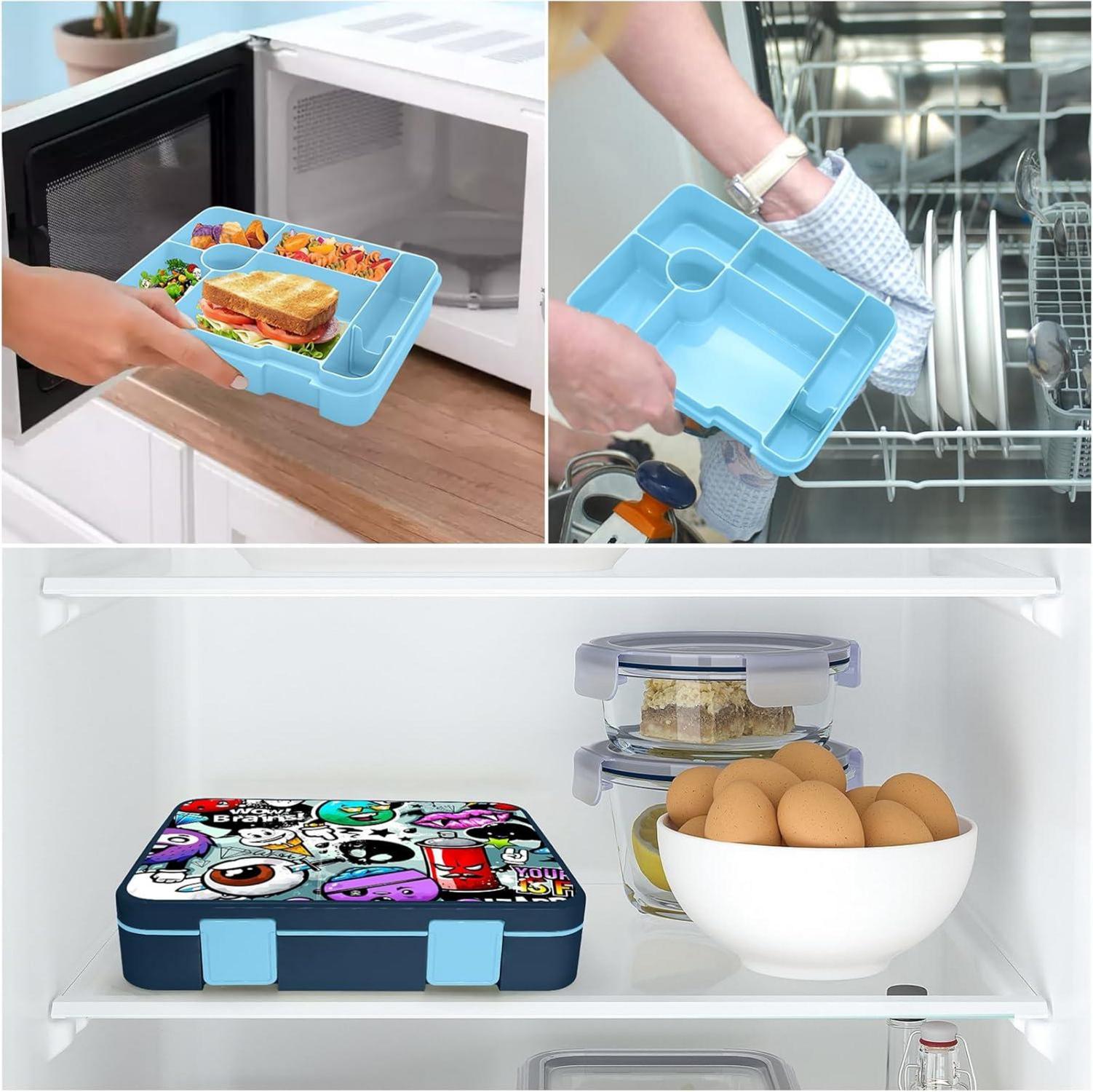 XJIANFU Brotdose 1300ml Auslaufsicher Bento-Box Lunchbox Jausenbox Kinder