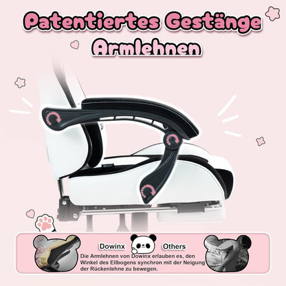 Dowinx Gaming Stuhl - Süße Panda Edition, Ergonomisch mit