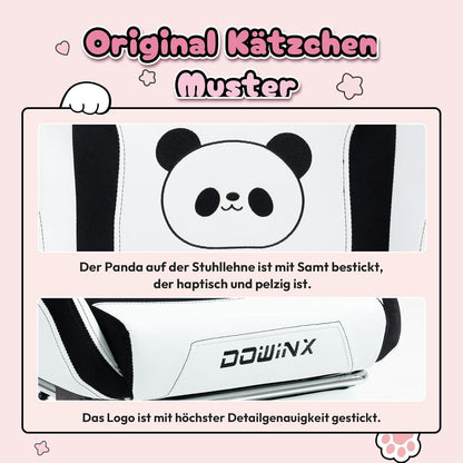 Dowinx Gaming Stuhl - Süße Panda Edition, Ergonomisch mit