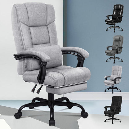 Ergonomischer Bürostuhl mit Fußstütze, hoher