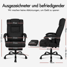 Ergonomischer Bürostuhl mit Fußstütze und hoher