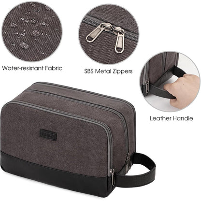Kulturtasche Herren Dunkelgrau - Wasserabweisend & Funktional