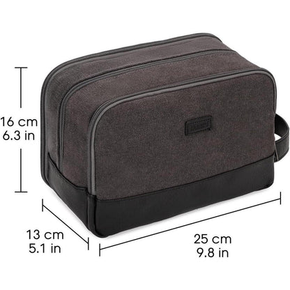 Kulturtasche Herren Dunkelgrau - Wasserabweisend & Funktional