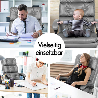 Ergonomischer Bürostuhl mit Fußstütze und hoher
