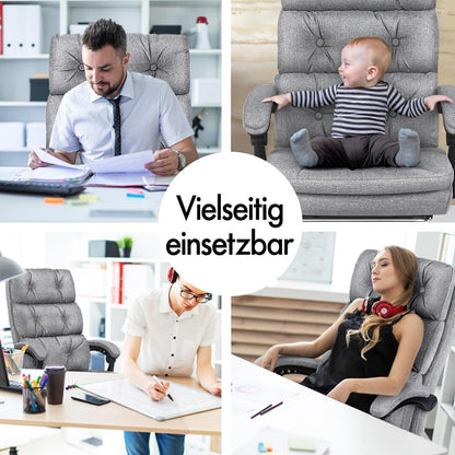 Ergonomischer Bürostuhl mit Fußstütze, Hoher