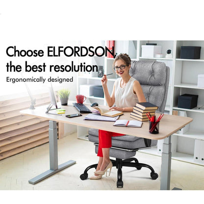 Ergonomischer Bürostuhl mit Fußstütze, Hoher