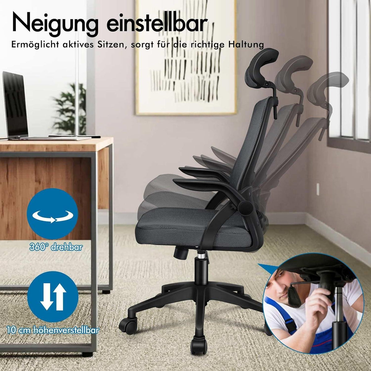 Ergonomischer Büro-Schreibtischstuhl mit