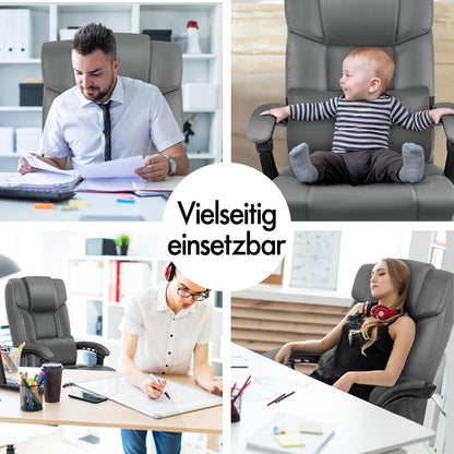 Ergonomischer Bürostuhl mit Fußstütze und hoher Rückenlehne