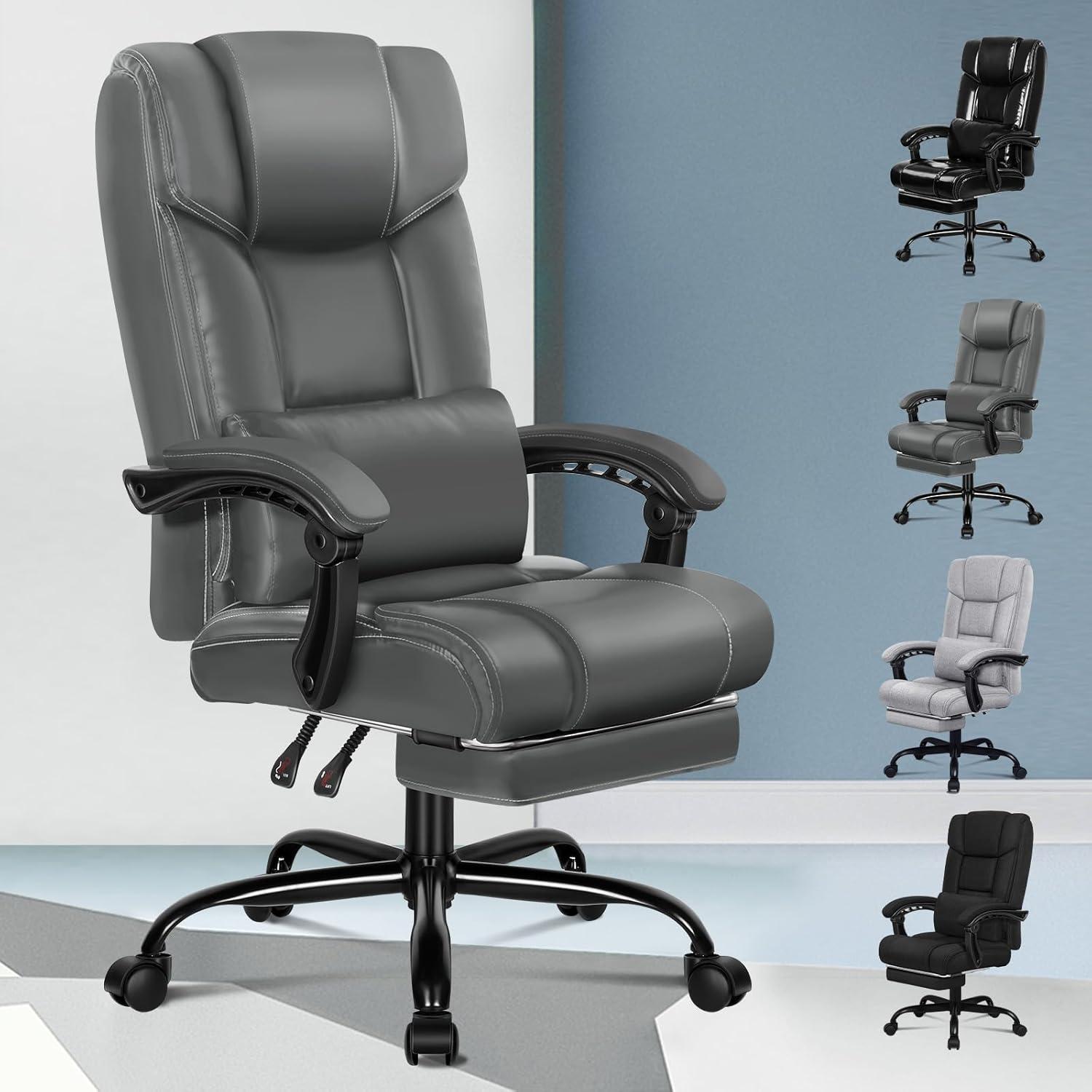 Ergonomischer Bürostuhl mit Fußstütze und hoher