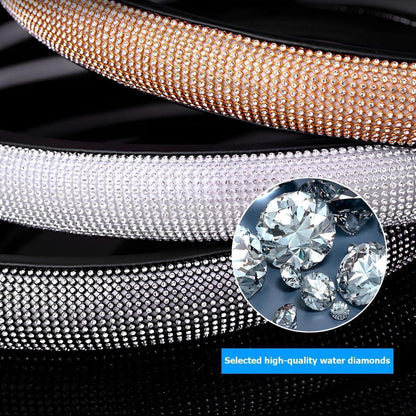 Diamant Lenkradabdeckung Kristall Auto Zubehör Weiß