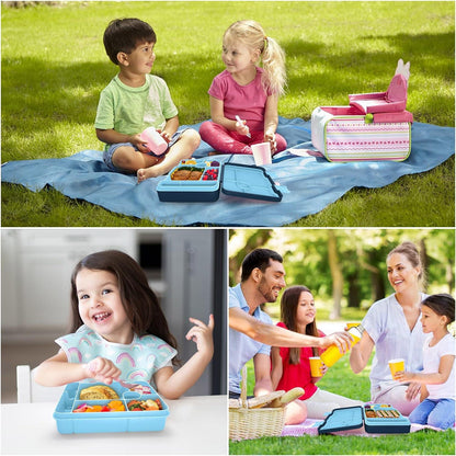 Brotdose Kinder Bento Lunchbox Auslaufsicher Mädchen Jungen Snackbox