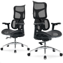 Ergonomischer Bürostuhl mit dualer Lordosenstütze und 4D-Armlehnen