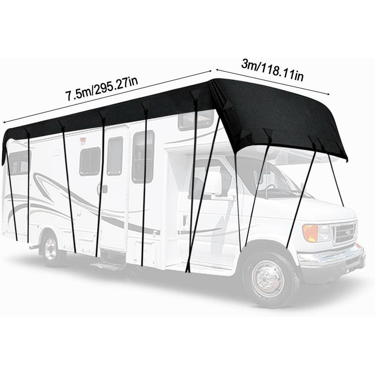 Wohnmobil Abdeckung 7.5 x 3m – Wasserdicht & UV-Schutz