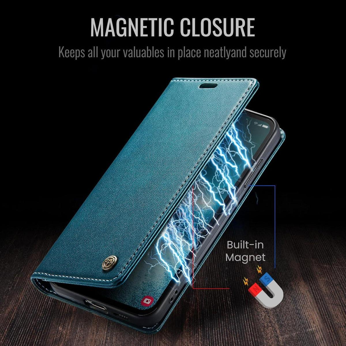 Samsung Galaxy S24 Handyhülle Leder Tasche Magnet Kartenfach