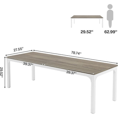Doppelter Schreibtisch 200x70cm | Eiche | Home Office & Büro