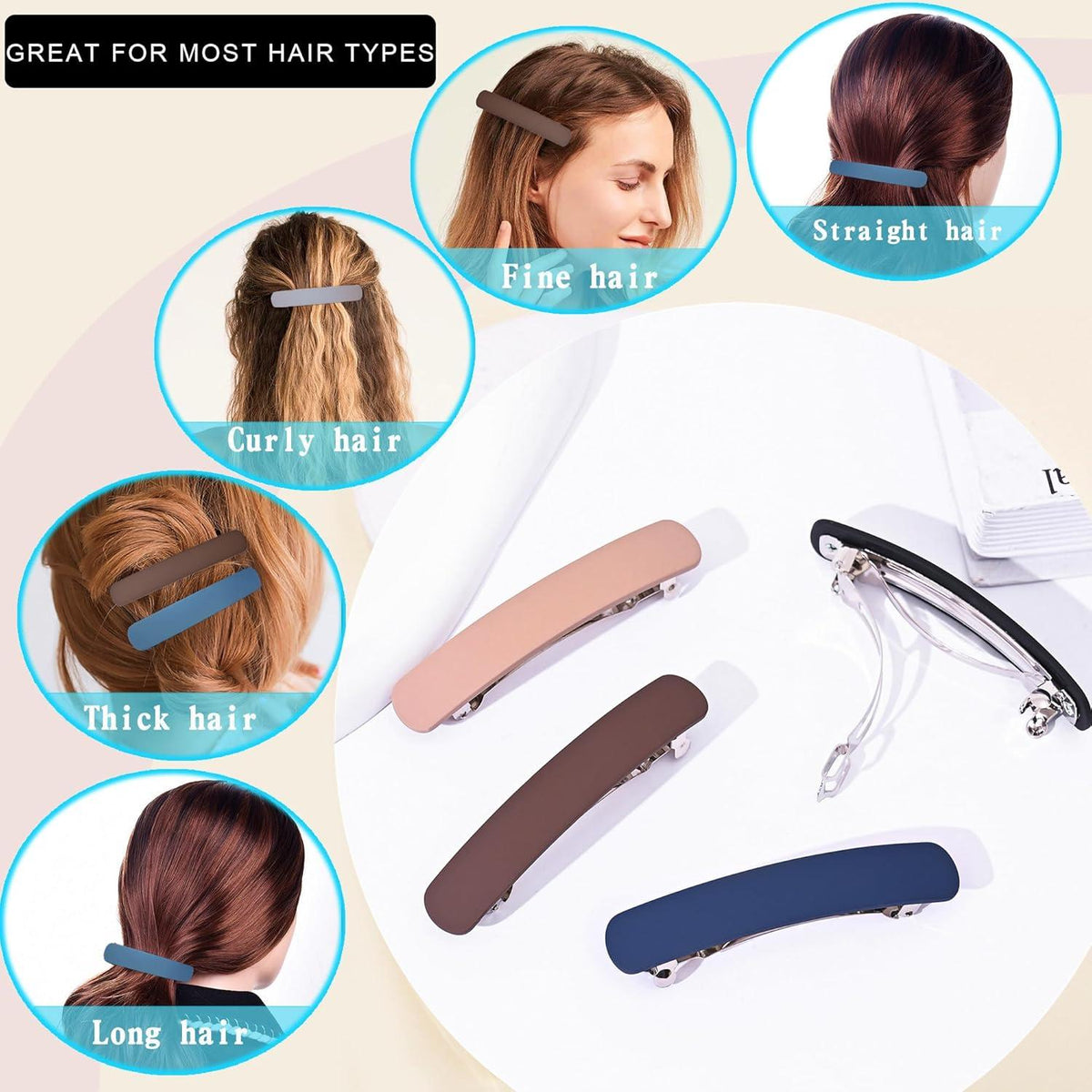 Große Haarspangen Damen dickes feines Haar elegantes Geschenk