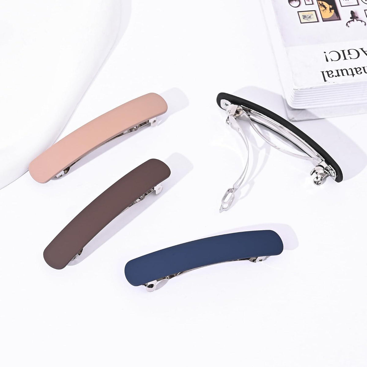 Große Haarspange für Damen, 4er Set, dickes & feines Haar, elegant & robust
