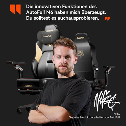 AutoFull M6 Gaming Stuhl mit 6D Armlehnen und dynamischer
