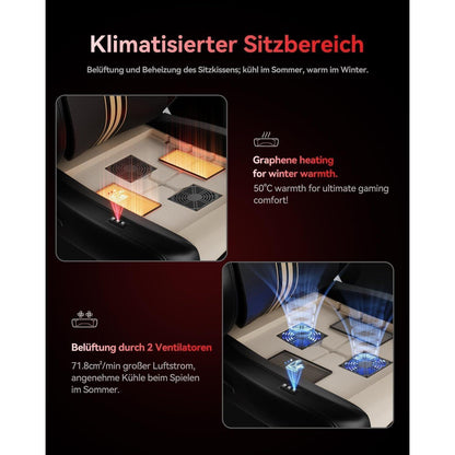 AutoFull M6 Gaming Stuhl mit 6D Armlehnen und dynamischer