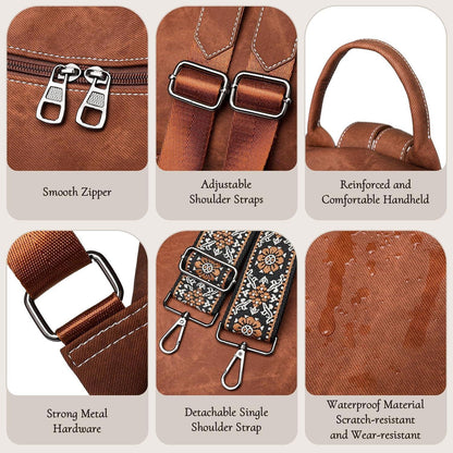 Wandelbarer Damen Rucksack mit Diebstahlschutz, wasserdicht, Braun