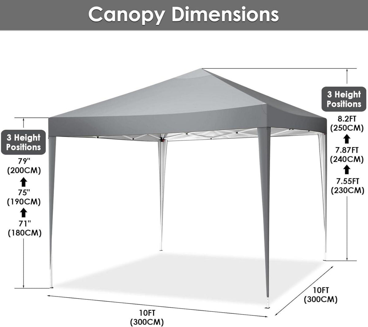 COBIZI Pavillon 3x3m Wasserdicht Stabil Pop up Gartenpavillon Bierzelt mit 4 Sandsack