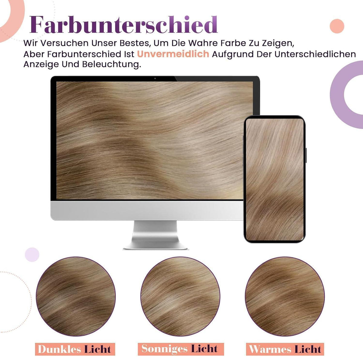 Echthaar Clip-in Extensions Blond Balayage Ombre