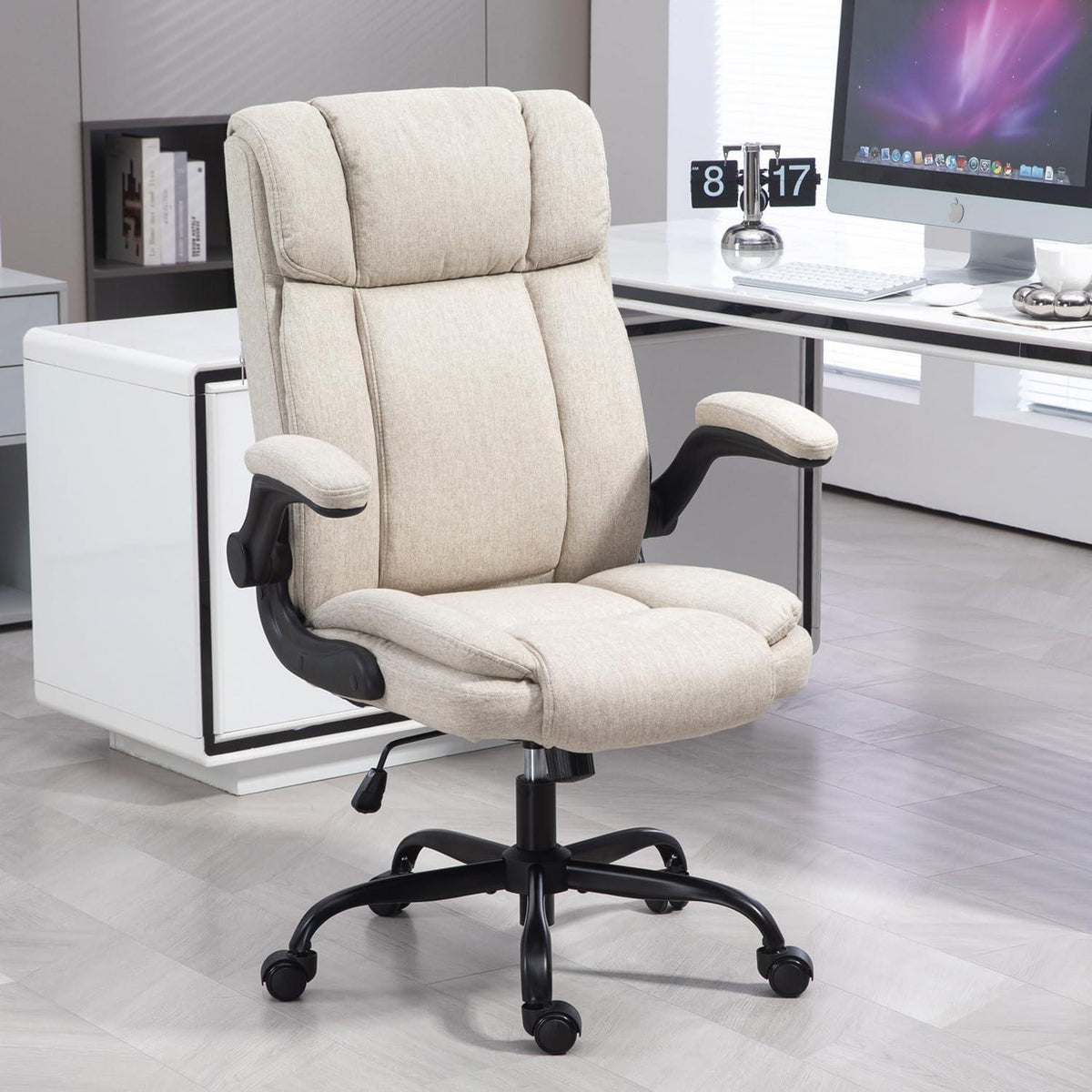 Ergonomischer Bürostuhl 150kg Belastbarkeit Stoff Armlehnen