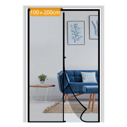 Magnetisches Fliegengitter für Balkontür 100x200cm – Insektenschutz ohne Bohren