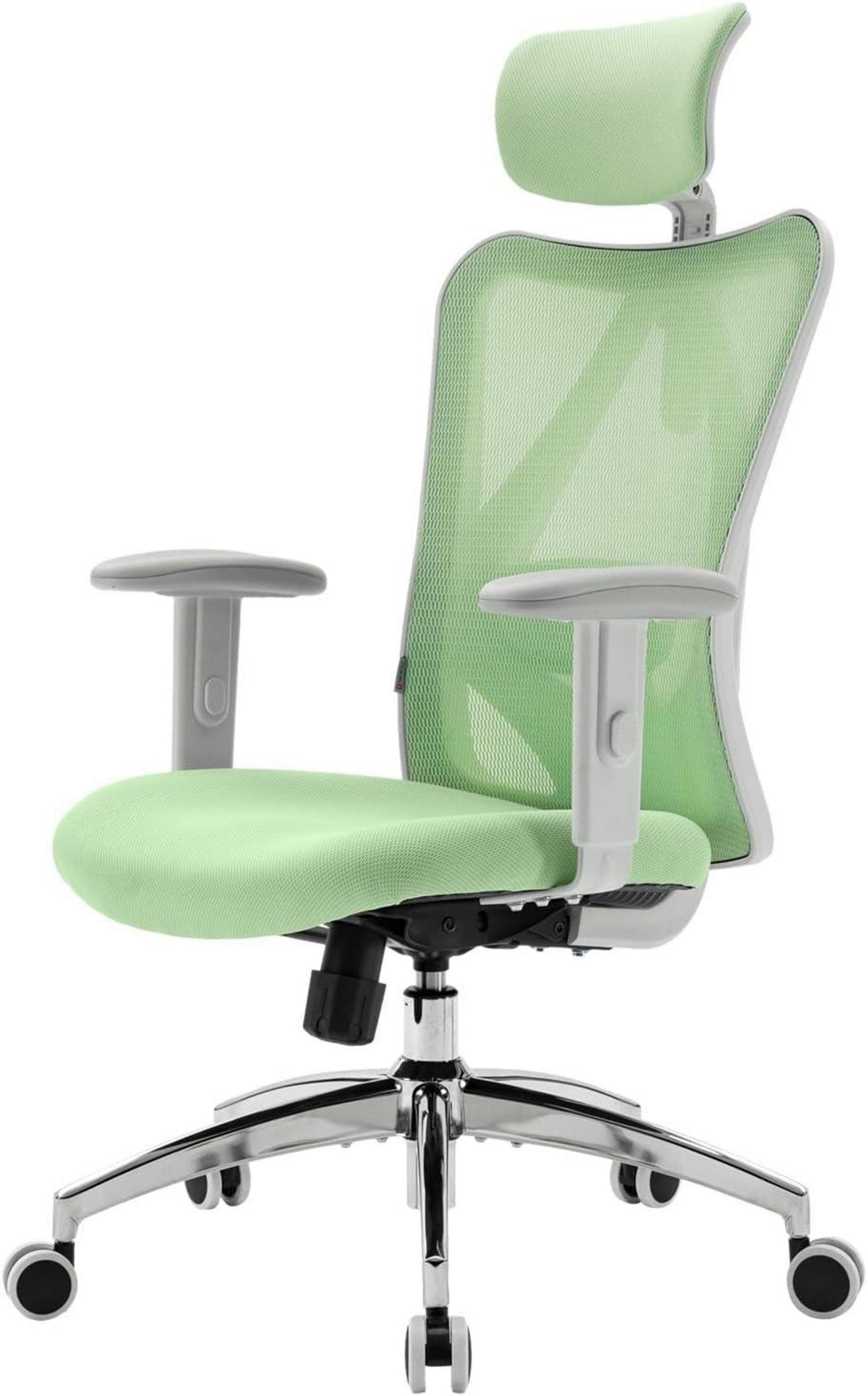 Ergonomischer Bürostuhl mit Kopf- und Lendenwirbelstütze