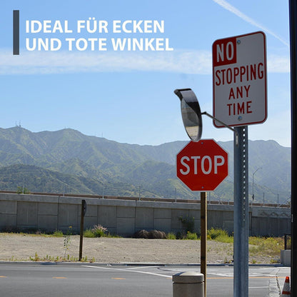 Konvexspiegel 30cm für Garage & Einfahrt - Weitwinkel Sicherheitsspiegel