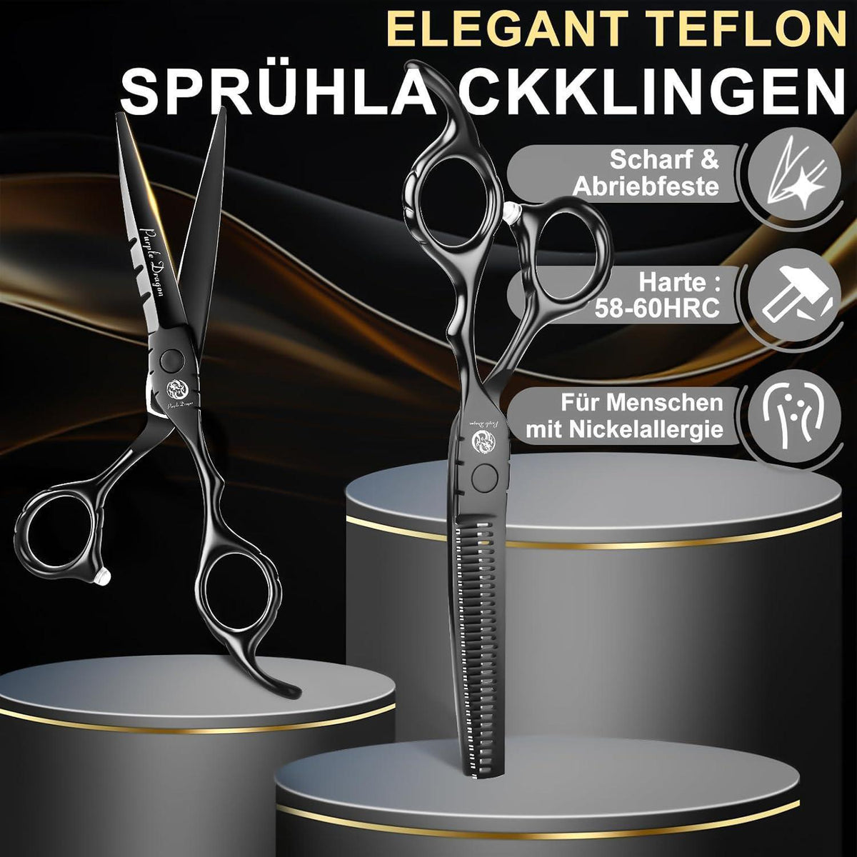 Professionelles Haarschneideschere Set 5,5 Zoll mit Effilierschere