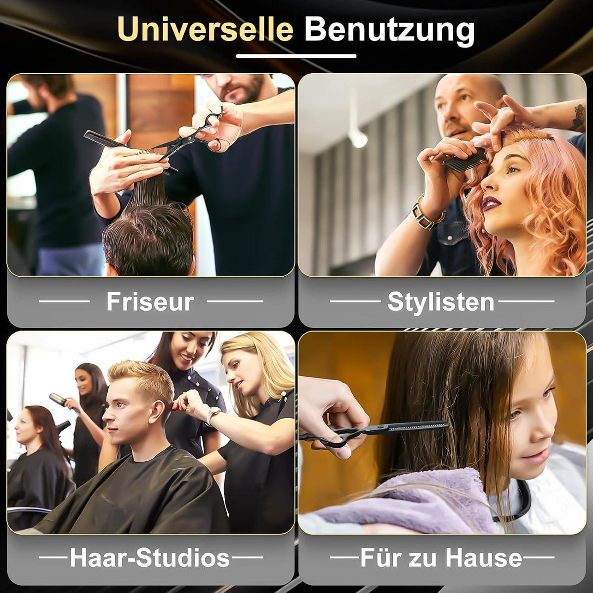 Professionelles Haarschneideschere Set 5,5 Zoll mit Effilierschere