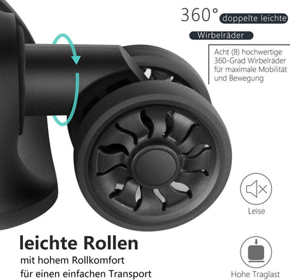Coolife Hartschalen-Koffer Set Rollkoffer ABS TSA 4 Rollen