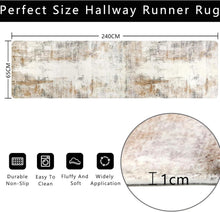 Rutschfester Teppichläufer 65 x 240 cm Beige Braun