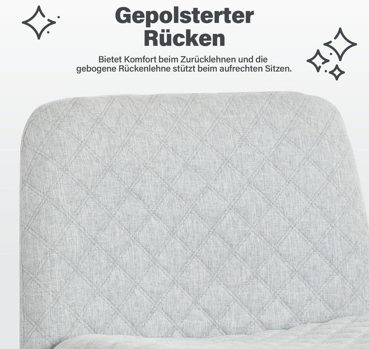Ergonomischer Bürostuhl ohne Armlehnen Heavy Duty Metallbasis