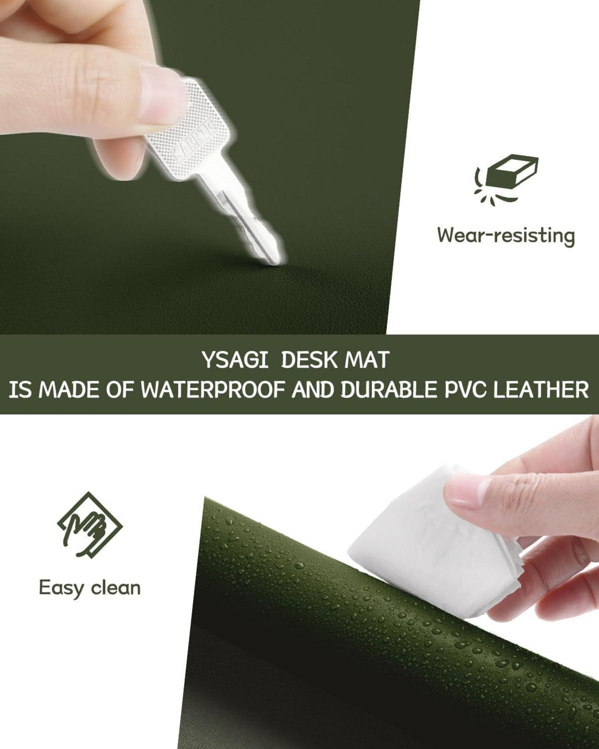 Schreibtischunterlage Mauspad Leder Wildleder Office 120x60cm