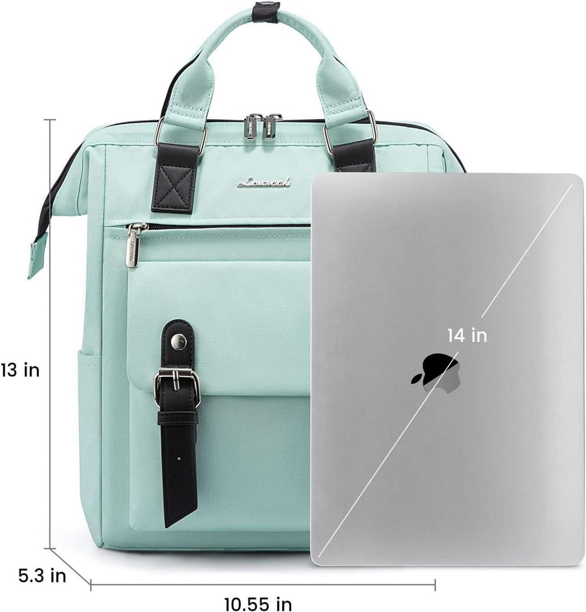 Kleiner Damenrucksack Wasserdicht 2-in-1 Frauen Modern Backpack