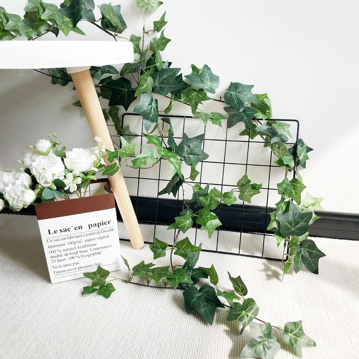 Künstliche Efeu Girlande Hängend Ranken Ivy Vines für Zimmer Balkon