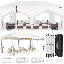 3x6m Faltpavillon wasserdicht mit 6 Seitenteilen – Partyzelt & Gartenpavillon