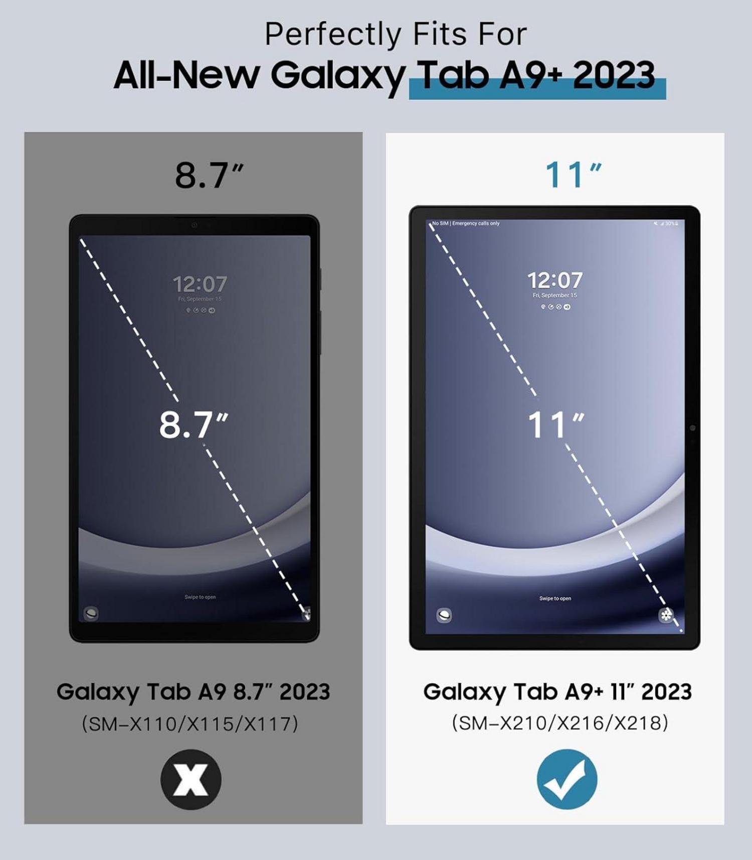 TiMOVO Samsung Galaxy Tab A9 Plus 11 Hülle 2023 - TPU