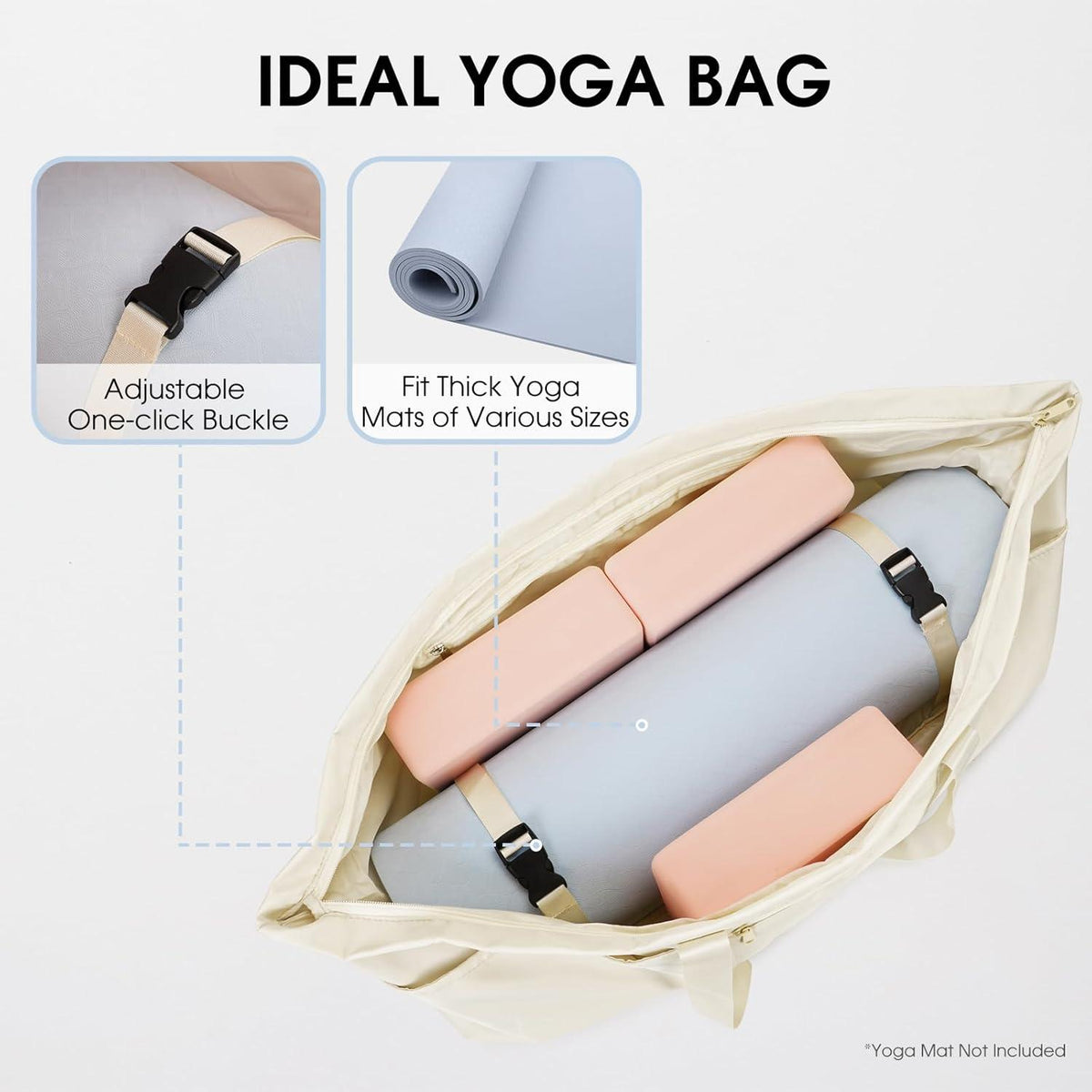 Sporttasche Damen Yogatasche Groß Reisetasche mit