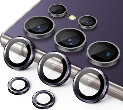 Samsung Galaxy S24 Ultra Kameraschutz 9H Gehärtetes Glas Metallring HD